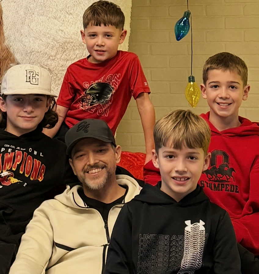Four reasons: Derek's four boys