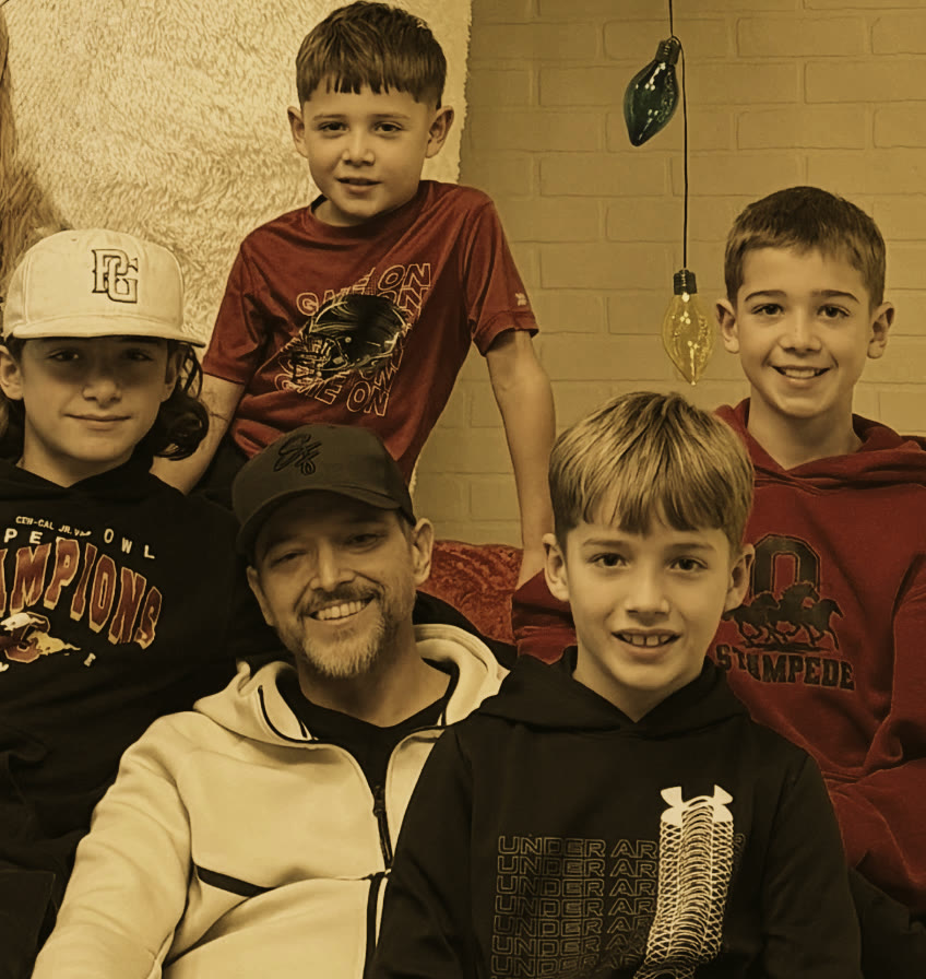 Four reasons: Derek's four boys